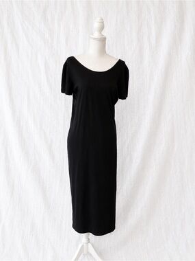 Only Black Short-Sleeve Midi Dress